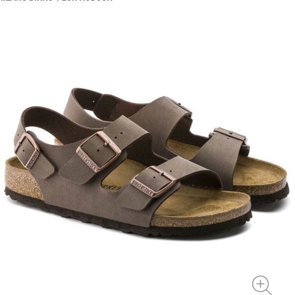 BIRKENSTOCK MILANO NATURAL LEATHER SANDALS - Picture 4 of 10